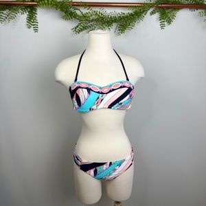 Trina Turk convertible bandeau top 2pc set (Top sz 4, bottom sz 6)